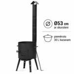 Melnā 30 L kazankrāsns ar skursteni